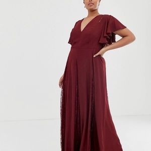 ASOS Curve Maxi Dress in Berry